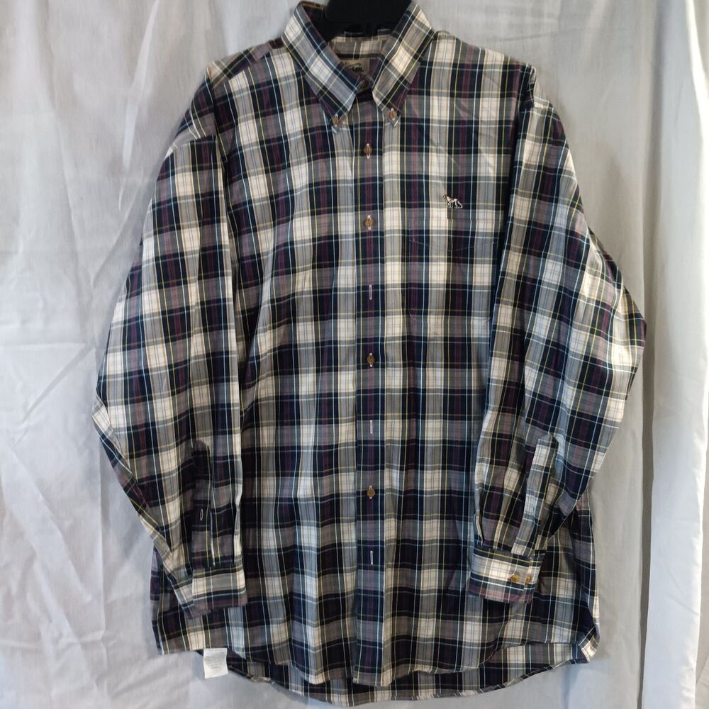 Stinson Blue Plaid Long Sleeve Button Down Shirt Men's Size Large